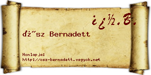 Ősz Bernadett névjegykártya